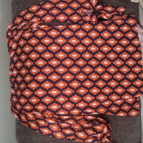 Orange/Blue blouse - Picture 2 of 4